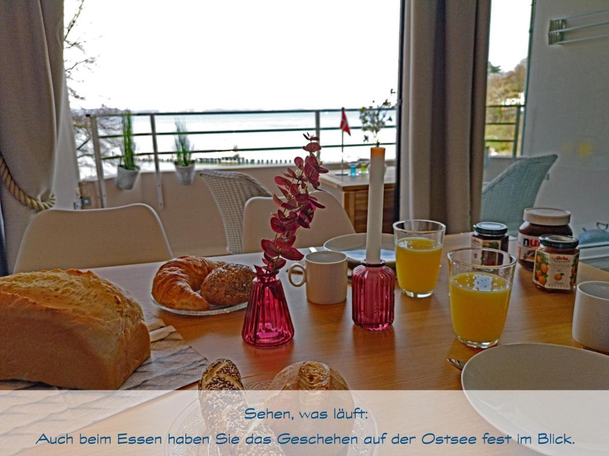 Fewo1846 Intermar - Kajuete Foerdeblick - Familienfreundliches Studioapartment Mit Balkon Und Meerblick Gluecksburg Luaran gambar