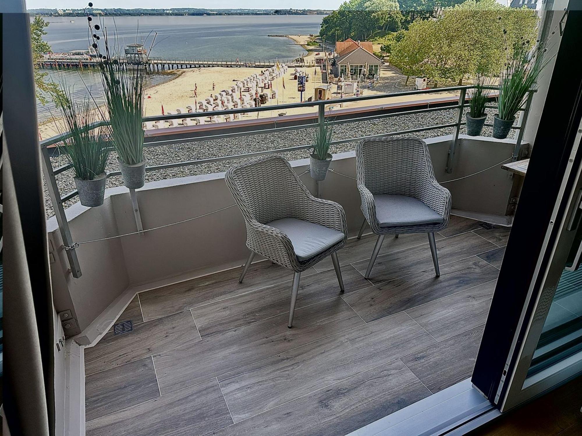 Fewo1846 Intermar - Kajuete Foerdeblick - Familienfreundliches Studioapartment Mit Balkon Und Meerblick Gluecksburg Luaran gambar